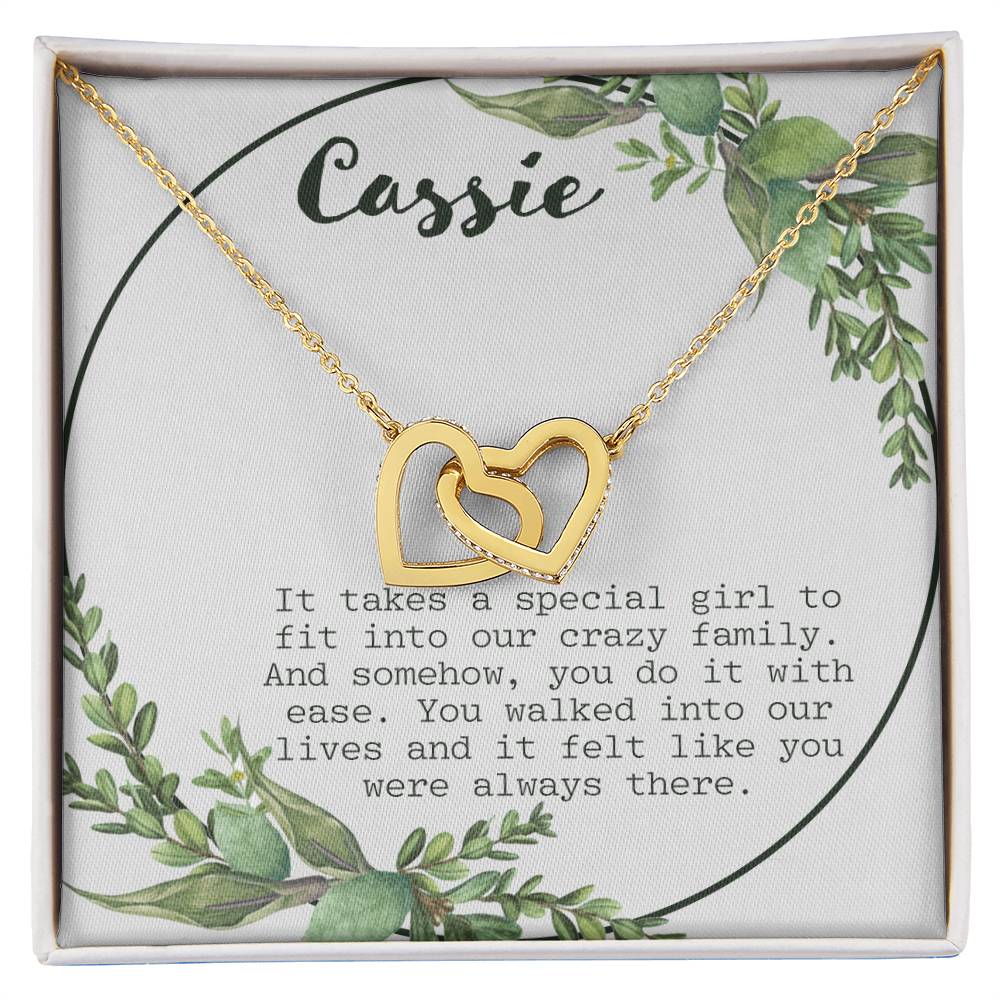 It Takes A Special Girl Interlocking Hearts Necklace