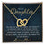 To My Daughter - Unique Heart Bonding Necklace Gift Set Interlocking Hearts Necklace
