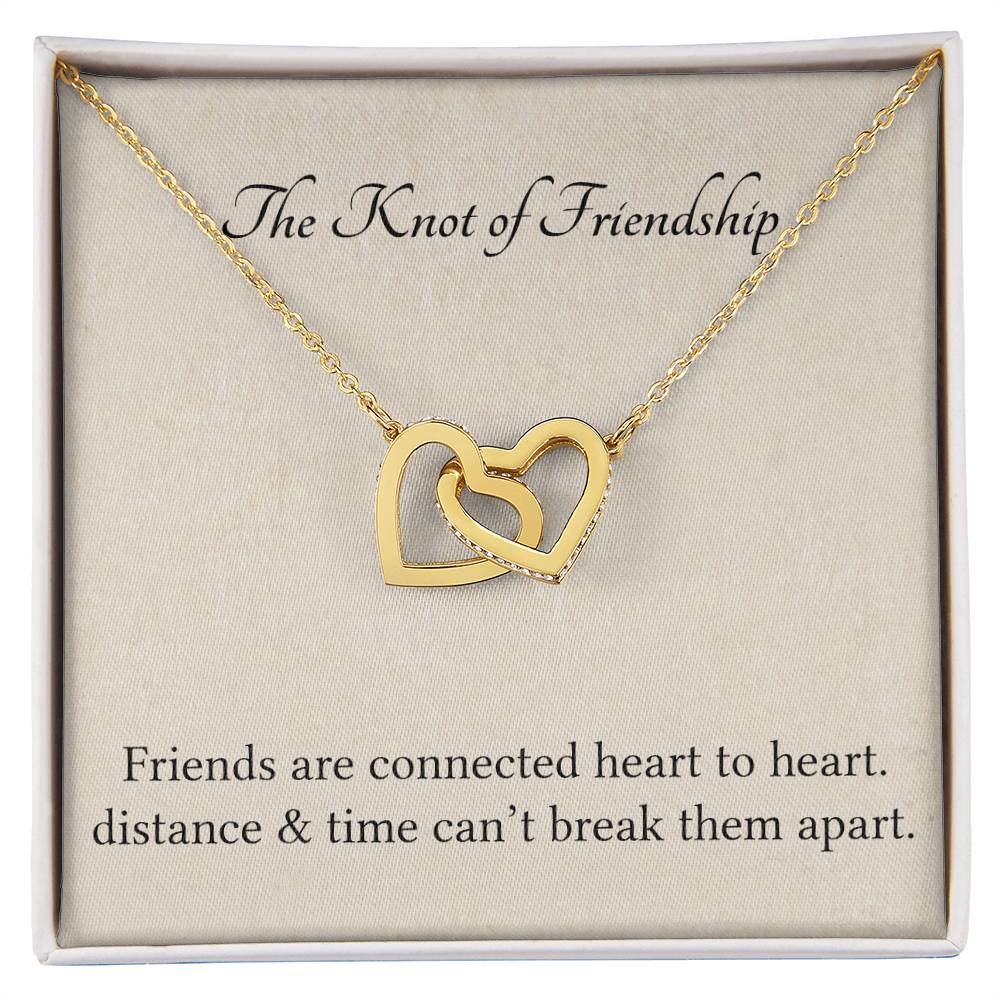 The Knot Of Friendship Soul Sister Interlocking Heart Necklace Best Friend Gift Bff Gift Interlocking Hearts Necklace