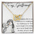 To My Girlfriend Interlocking Hearts Necklace Message Card