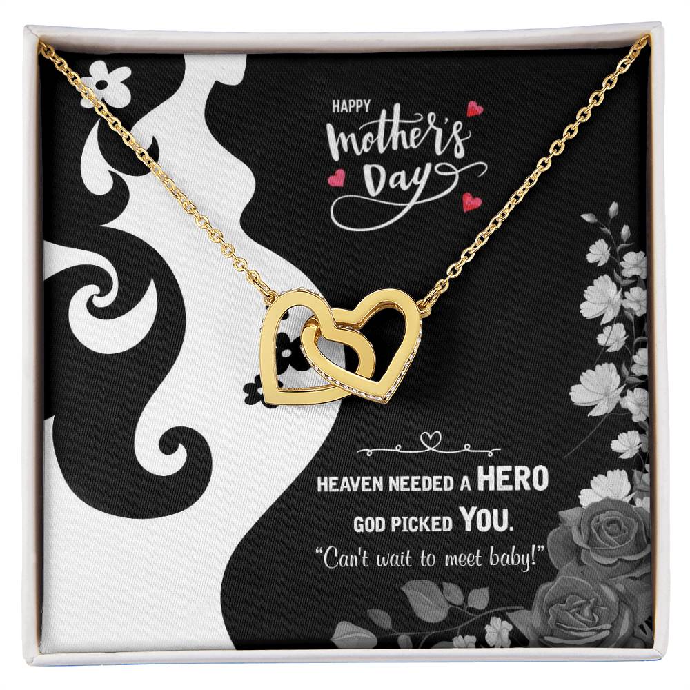 To My Pregnant Wife Interlocking Hearts Necklace