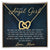 To My Daughter - Unique Heart Bonding Necklace Gift Set Interlocking Hearts Necklace