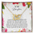To My Daughter I Close My Eyes For A Moment - Floral Interlocking Hearts Necklace