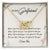 To My Girlfriend Interlocking Hearts Necklace Message Card