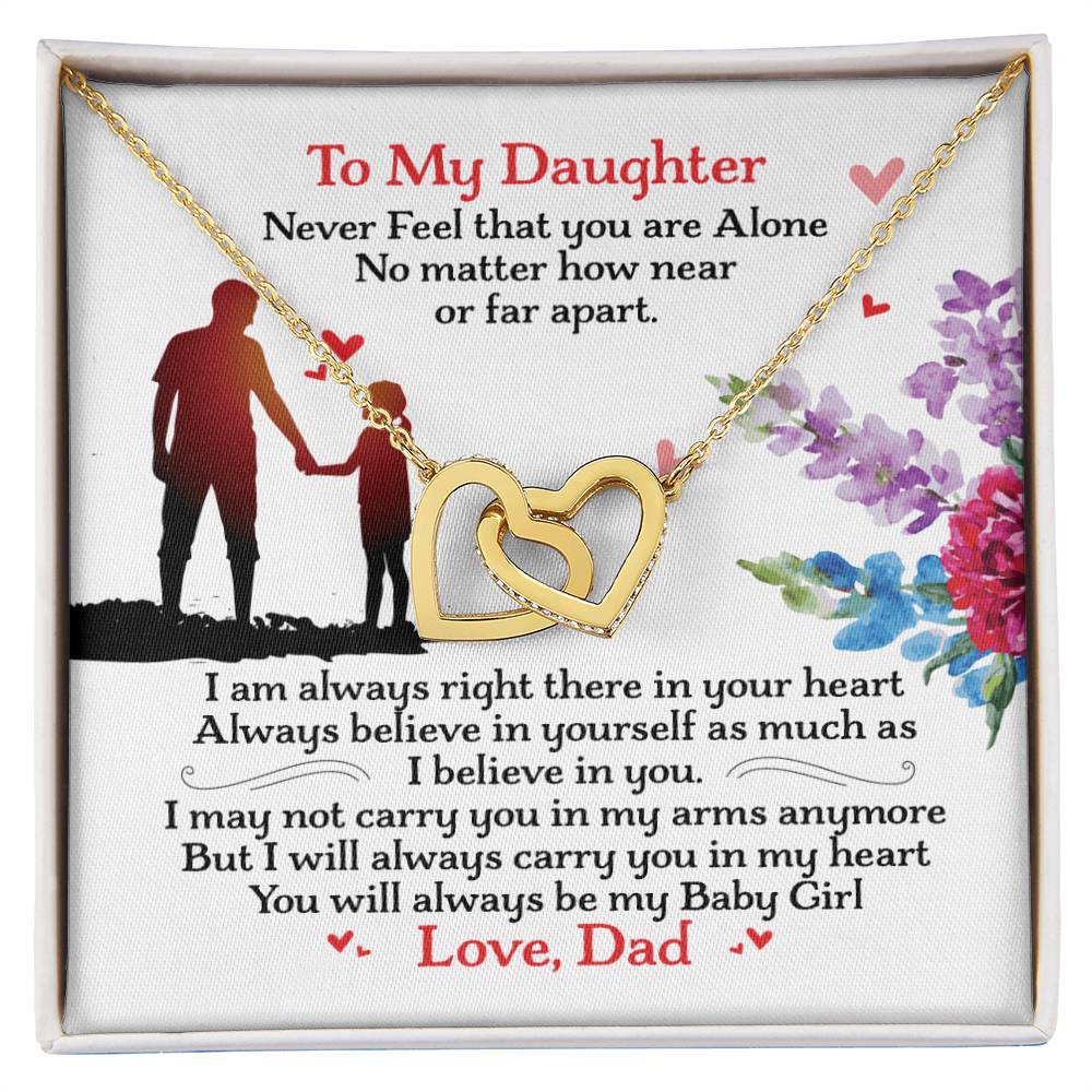 Gift For Daughter - Interlocking Heart Necklace Interlocking Hearts Necklace