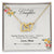 Special Gift For Daughter- Interlock Heart Necklace- With Message Card! Interlocking Hearts Necklace