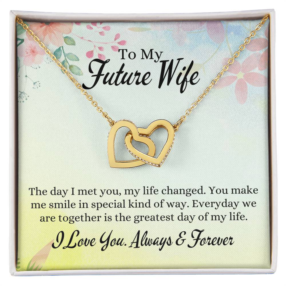 Best Gift For Future Wife Interlocking Hearts Necklace