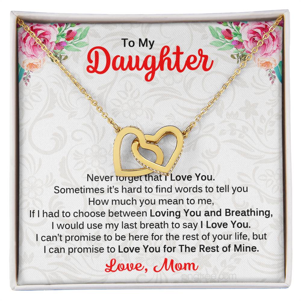 Perfect Gift For Daughter From Mom Interlocking Hearts Necklace