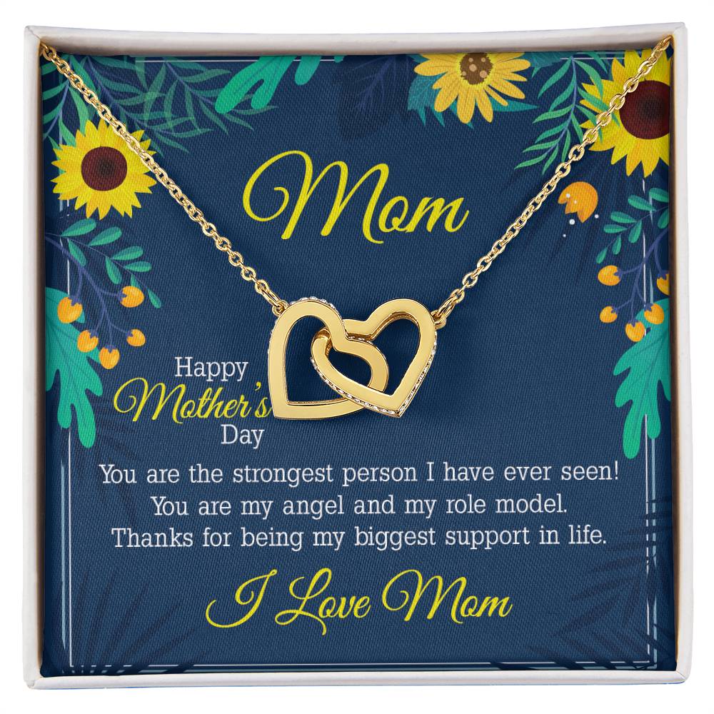 Happy Mother'S Day Interlocking Hearts Necklace