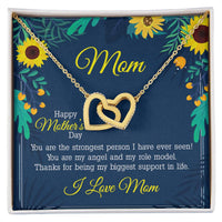 Happy Mother'S Day Interlocking Hearts Necklace