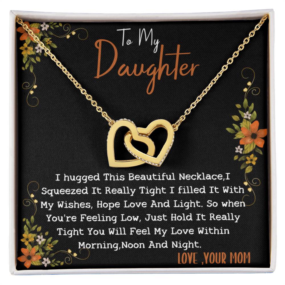 Gift For Daughter Interlocking Hearts Necklace