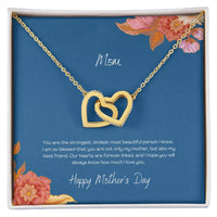 Two Hearts Mother'S Day - Blessed Interlocking Hearts Necklace