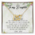 To My Daughter Interlocking Hearts Necklace Message Card