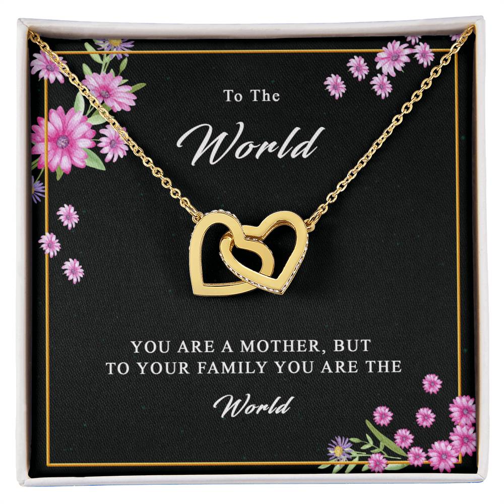 Gift For Mom- Mother'S Day Gift- Birth Day Gift Interlocking Hearts Necklace