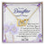 To My Daughter - Never Forget - Interlocked Hearts Necklace Interlocking Hearts Necklace