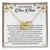 To My Amazing New Mom Interlocking Hearts Necklace Message Card