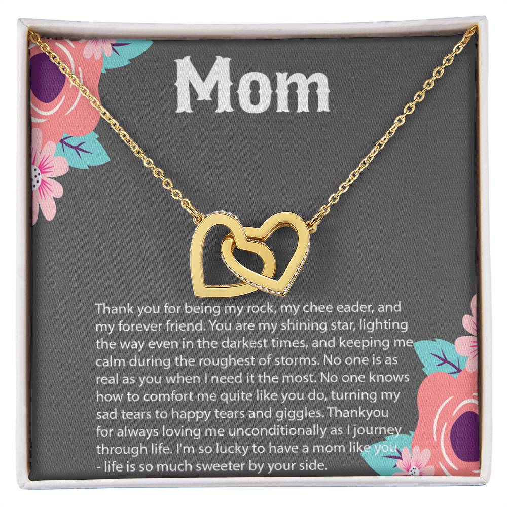 Mom Necklace Mother Necklace Mom Gift Mother'S Day Giftmother'S Day Necklace Mother Daughter Gift 2 Interlocking Hearts Interlocking Hearts Necklace