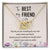 To My Best Friend-Thank You Interlocking Hearts Necklace