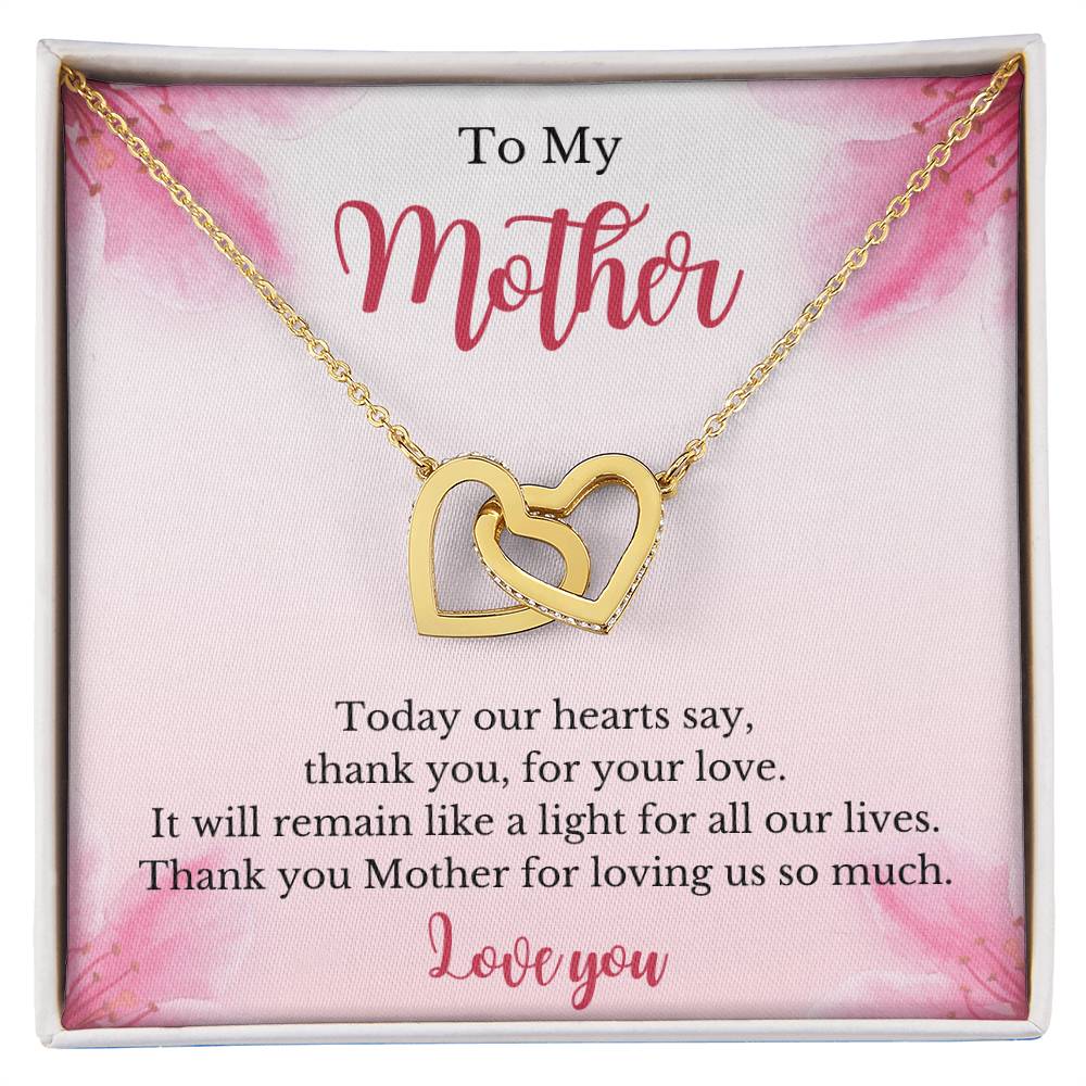To My Mother Interlocking Hearts Necklace