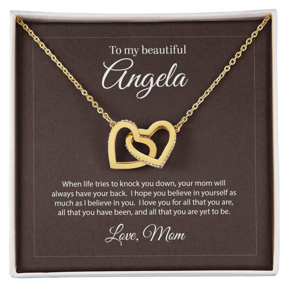 Personalized Heart Necklace And Jewelry Box Interlocking Hearts Necklace
