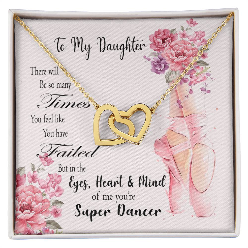 Ballet Daughter Gift From Mom Necklace For Daughter Gift For Dancer From Mom Interlocking Hearts Necklace