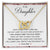 My Daughter - I Will Always Carry You In My Heart Interlocking Hearts Necklace