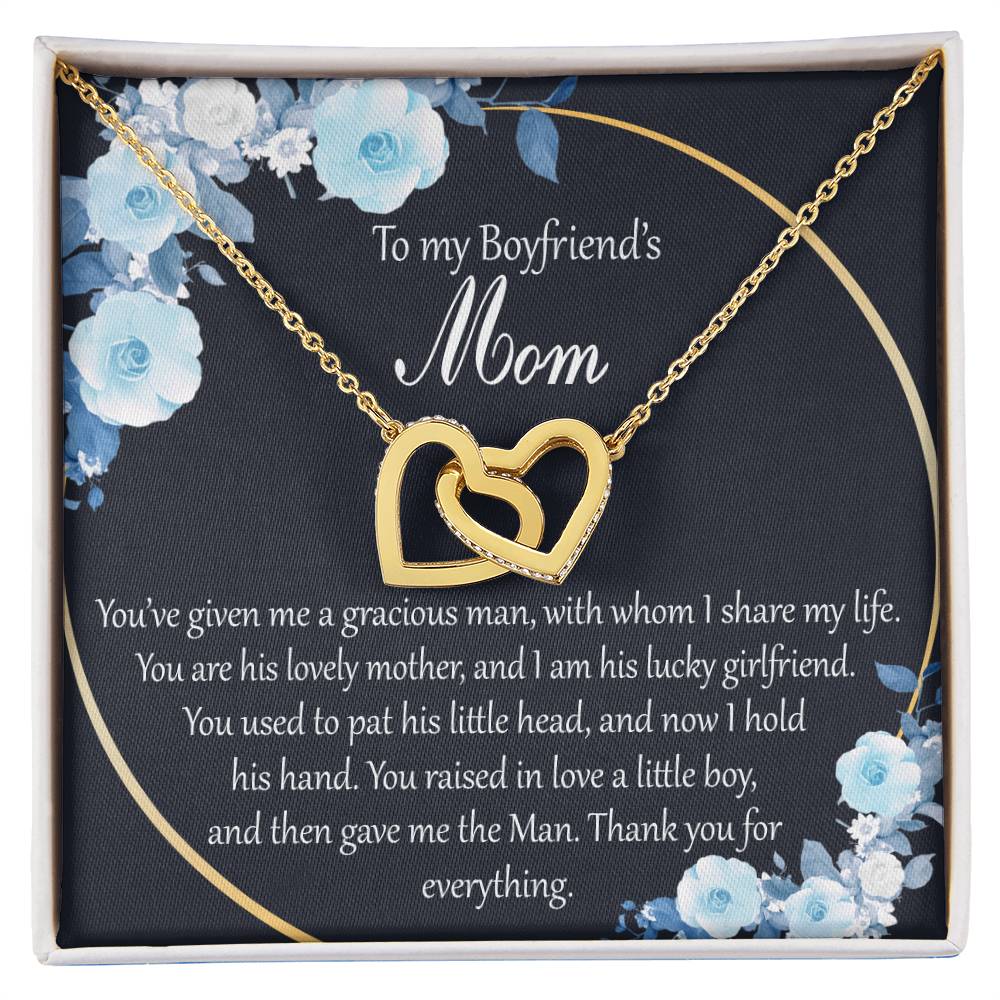 Interlocking Hearts To My Boyfriend’S Mom You’Ve Given Me A Gracious Man With Whom I Share My Life Interlocking Hearts Necklace