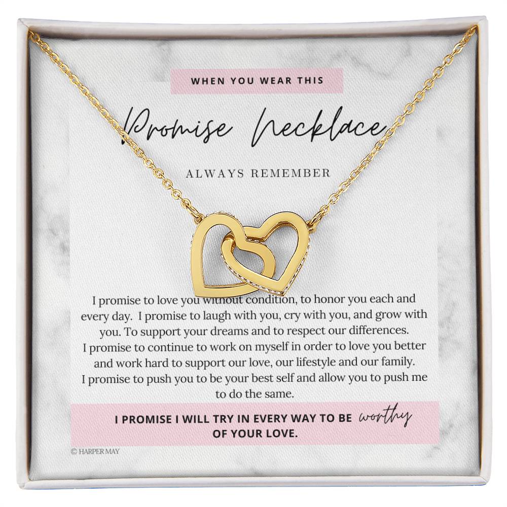 Promise Necklace Interlocking Hearts Necklace