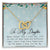 To My Daughter Interlocking Hearts Necklace Message Card