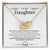 A Gift She Will Remember - To My Daughter - Two Hearts Necklace Interlocking Hearts Necklace