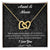 Side By Side Or Miles Apart- Aunt And Niece Interlocking Hearts Necklace