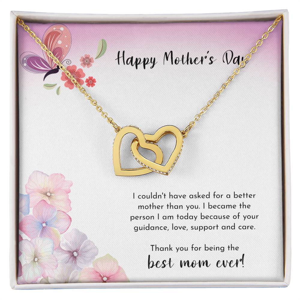 Mother'S Day Gift Necklace With Message Card Mother'S Day Gifts Mother'S Day Necklace To Mom From Daughter Mom Gift From Son Interlocking Hearts Necklace