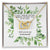 Bridesmaid Greenery Square Interlocking Hearts Necklace