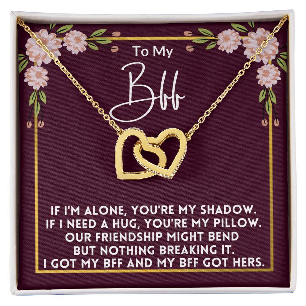 To My Bff - Nothing Breaking Our Friendship - Necklace Interlocking Hearts Necklace