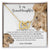 To My Granddaughter - This Old Lion Will Always Have Your Back Interlocking Hearts Necklace