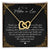 To My Mother In Law Thank You For Raising The Man I Love Heart Necklace Interlocking Hearts Necklace