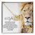 To My Daughter - This Old Lion Will Always Have Your Back Interlocking Hearts Necklace