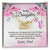 To My Daughter Your Never Alone Interlocking Hearts Necklace Love Dad