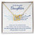 My Beautiful Daughter - Keep Me In Your Heart - Interlocking Heart Necklace Interlocking Hearts Necklace