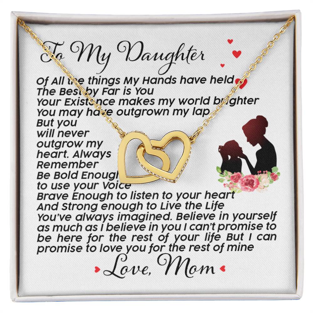 Gift For Daughter- Interlocking Heart Necklace Interlocking Hearts Necklace