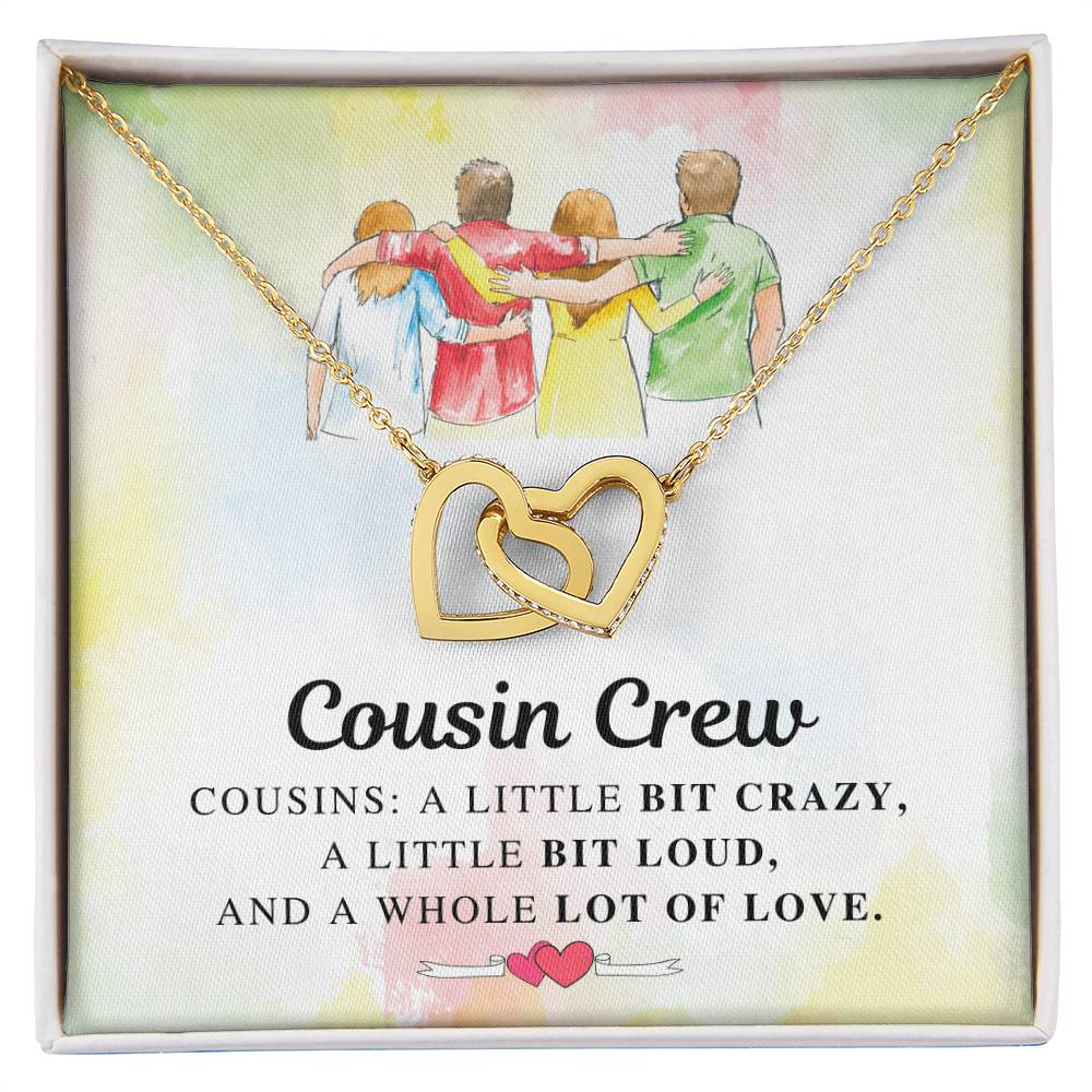Cousin Crew Gift Interlocking Heart Necklace Gift To Cousins Best Friend Gifts Family Friend Gifts Interlocking Hearts Necklace
