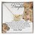 To My Daughter - This Old Lion Will Always Have Your Back Interlocking Hearts Necklace