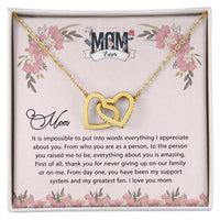 Gift For Mom Personalized Necklace Custom Gift For Mom To My Mom Interlocking Hearts Necklace