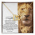 To My Daughter - This Old Lion Will Always Have Your Back Interlocking Hearts Necklace