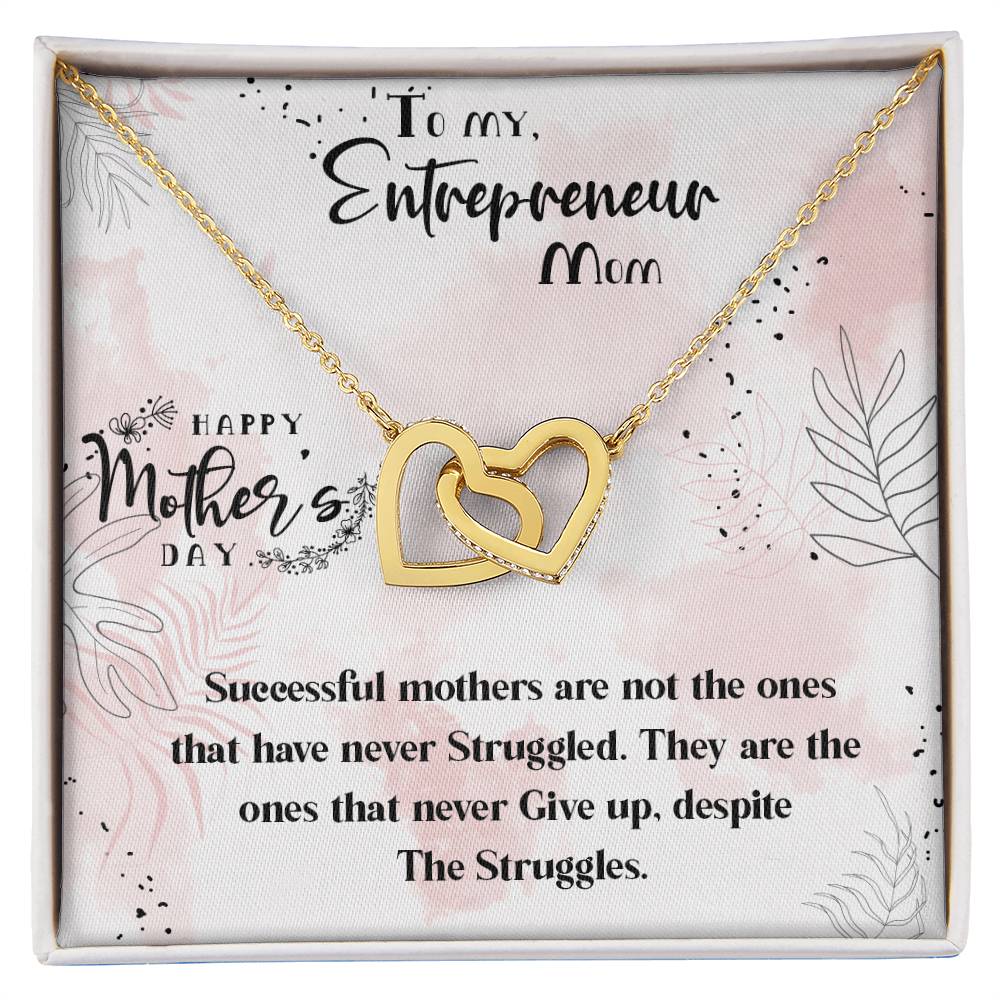 Necklace For Proud Entrpreneur Mom Interlocking Hearts Necklace