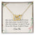 To My Love Interlocking Hearts Necklace Message Card