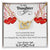 To My Daughter - You Touched My Heart & Soul Interlocking Hearts Necklace