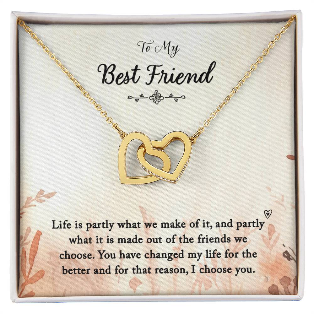 Interlocked Hearts Necklace For Best Friend Interlocking Hearts Necklace