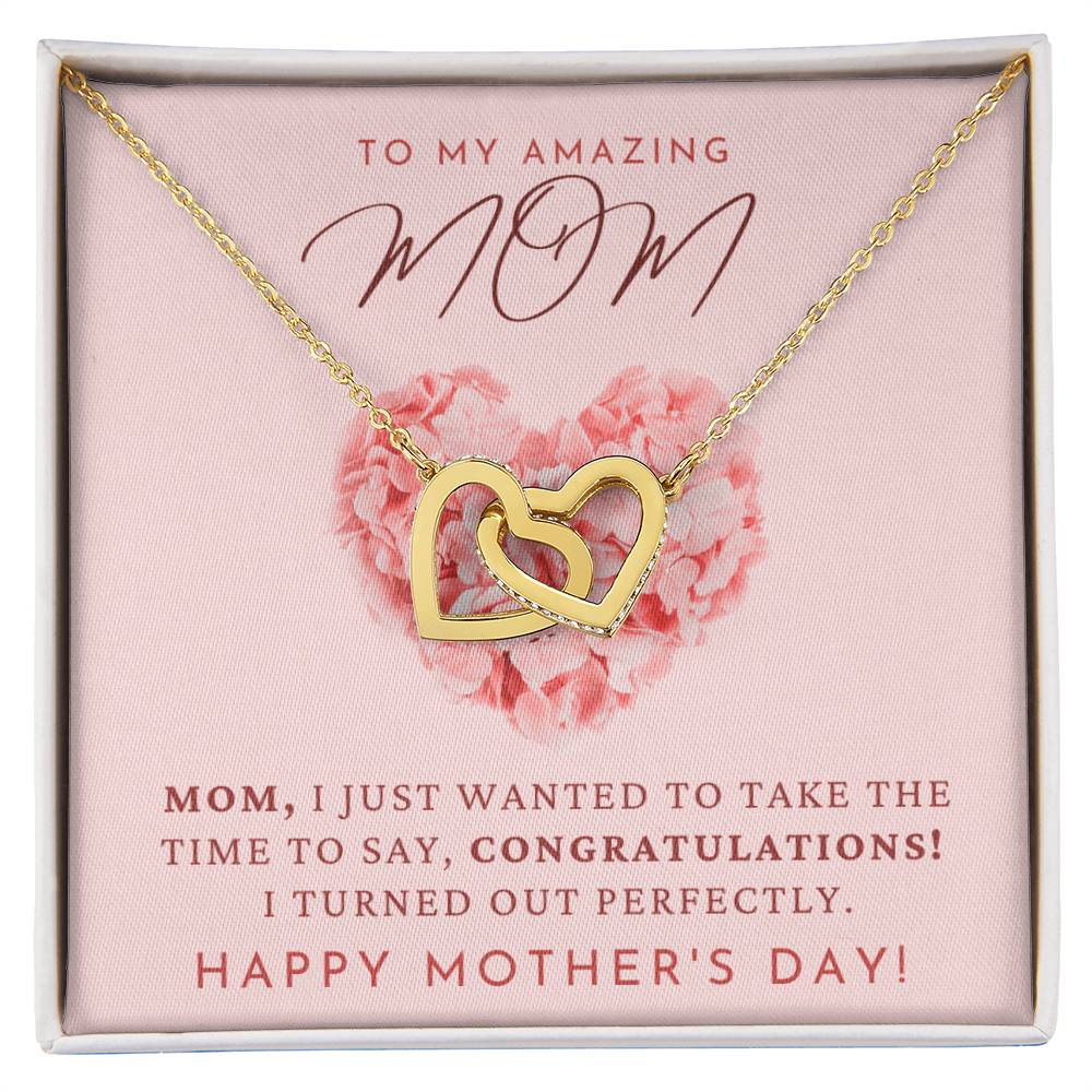 The Perfect Mother'S Day Gift. Interlocking Hearts Necklace