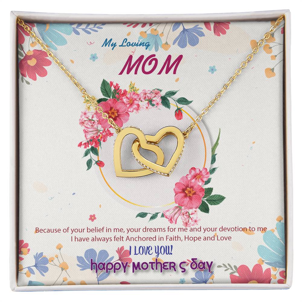 To My Mom Interlocking Hearts Necklace